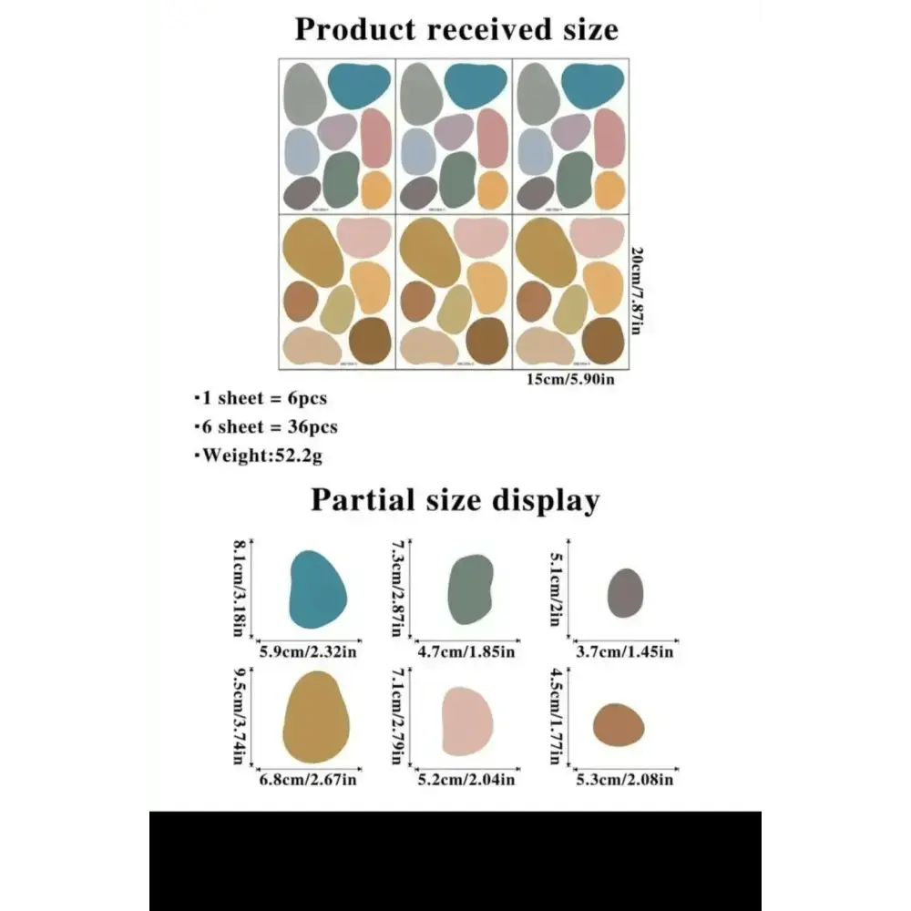 Terrazzo Wall Decals Boho Wall Stickers - Modern Room Decor - Easy do Wall do