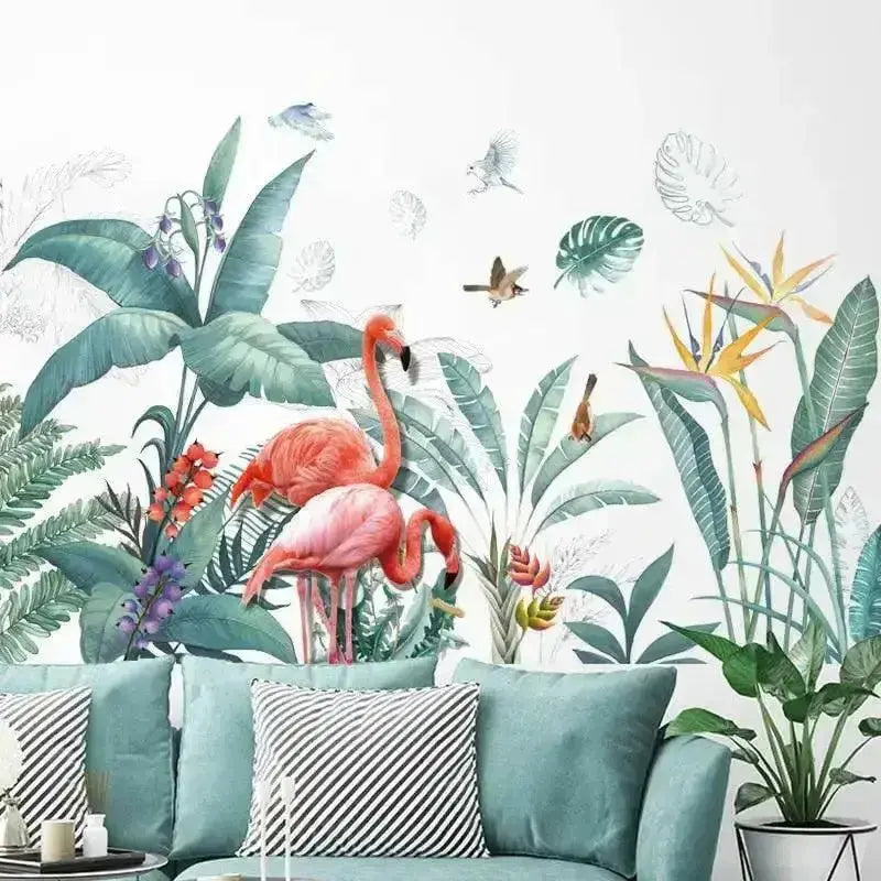 Tropical Flamingo Wall Stickers for Vibrant Spaces - Easy do Wall do