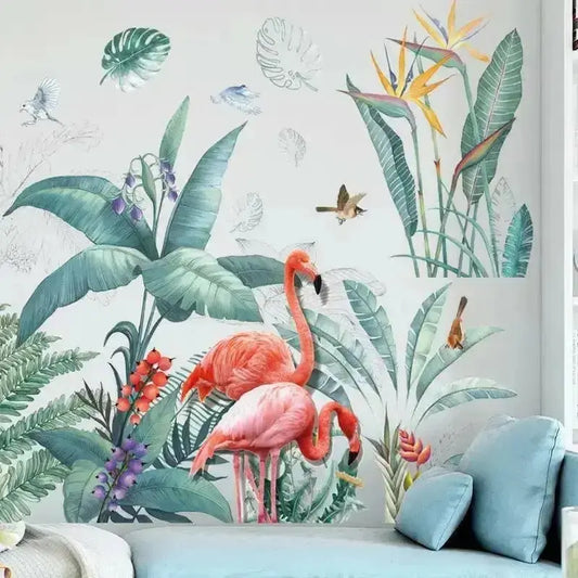 Tropical Flamingo Wall Stickers for Vibrant Spaces - Easy do Wall do