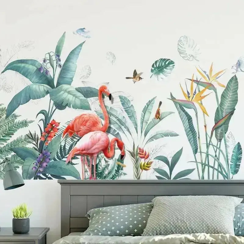 Tropical Flamingo Wall Stickers for Vibrant Spaces - Easy do Wall do