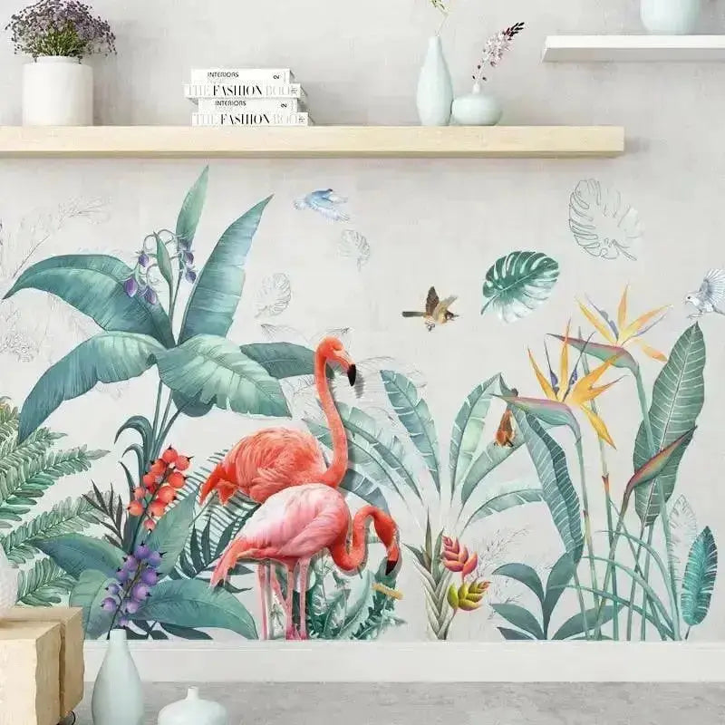 Tropical Flamingo Wall Stickers for Vibrant Spaces - Easy do Wall do