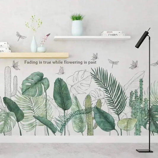 Tropical Leaf Wallpaper Stickers for Modern Decor - Easy do Wall do
