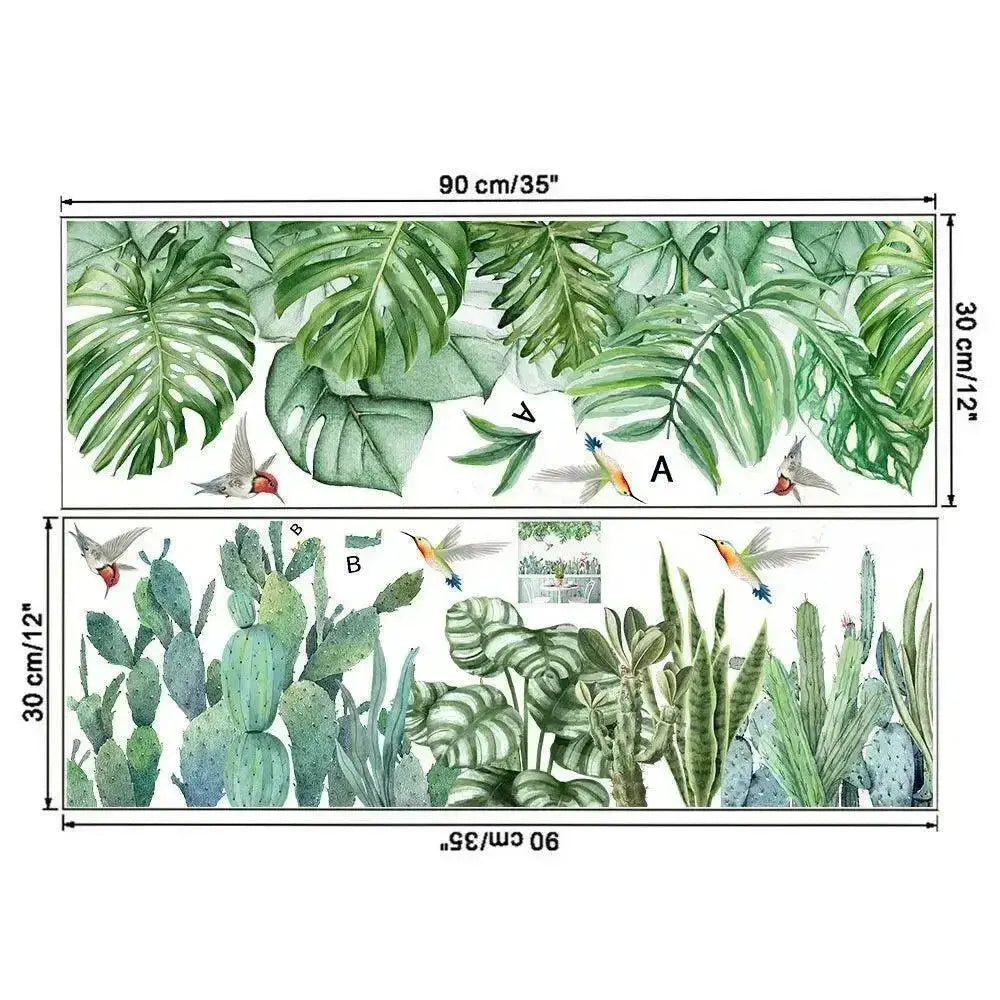 Tropical Plants and Birds Wall Stickers for Nature - Inspired Spaces - Easy do Wall do