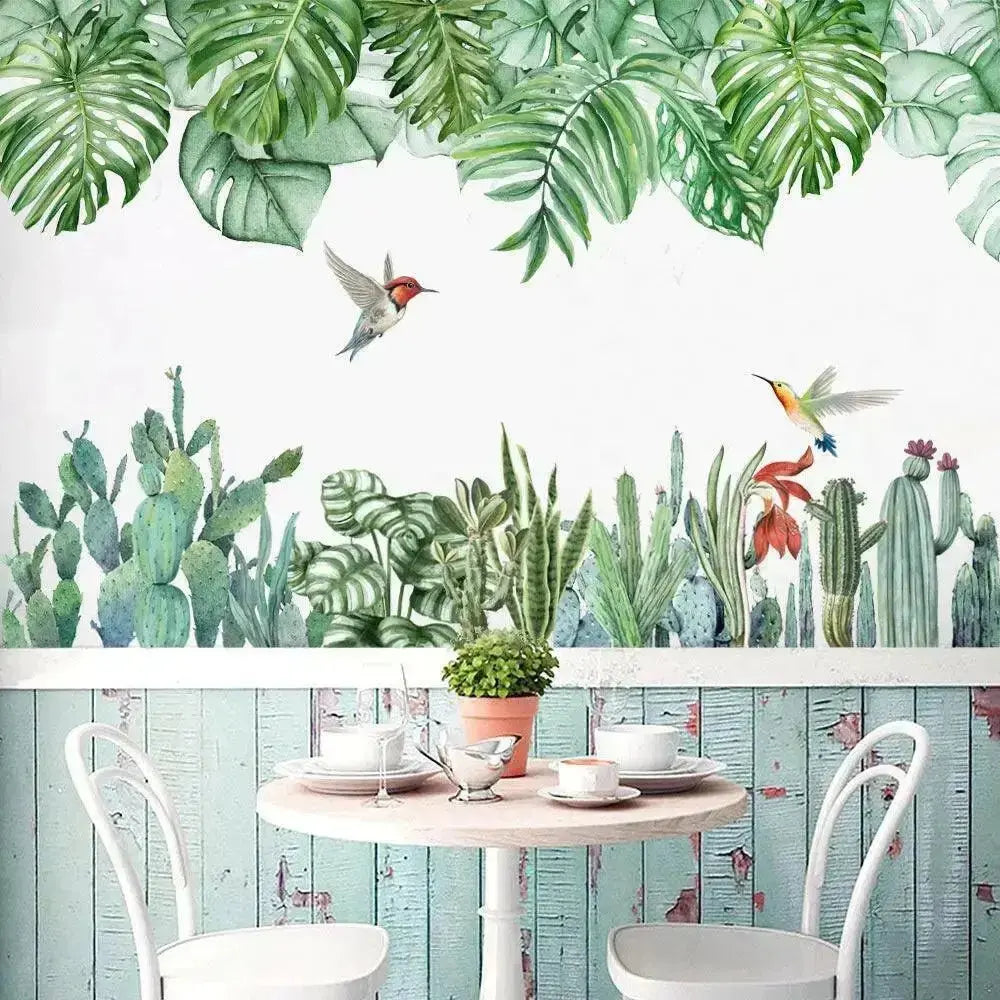 Tropical Plants and Birds Wall Stickers for Nature - Inspired Spaces - Easy do Wall do