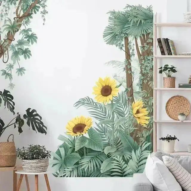 Tropical Plants Wall Stickers - Refreshing Nature Decor - Easy do Wall do
