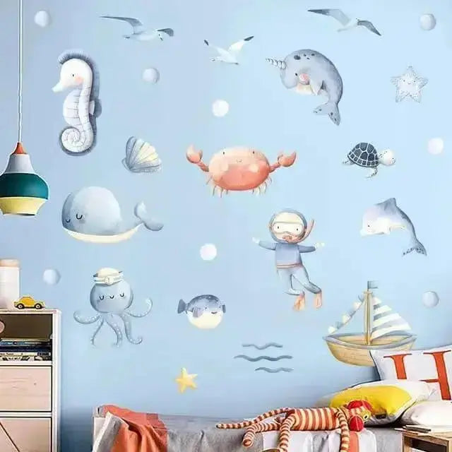 Underwater Adventure Wall Stickers - Vibrant Ocean Decor - Easy do Wall do