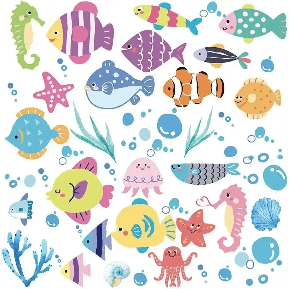 Underwater Friends Wall Stickers for Fun and Creative Kids' Rooms - Easy do Wall do
