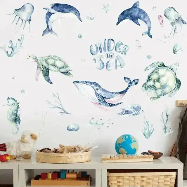 Underwater Ocean Wall Stickers Set - Vibrant Marine Decor - Easy do Wall do