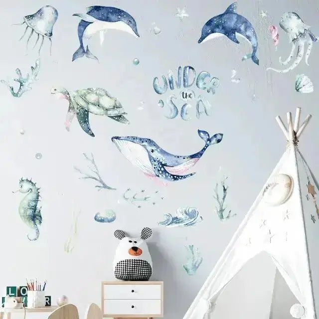 Underwater Ocean Wall Stickers Set - Vibrant Marine Decor - Easy do Wall do