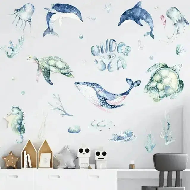 Underwater Ocean Wall Stickers Set - Vibrant Marine Decor - Easy do Wall do