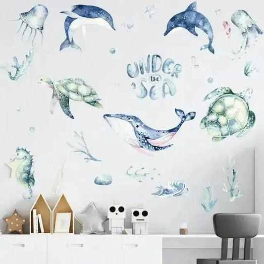Underwater Ocean Wall Stickers Set - Vibrant Marine Decor - Easy do Wall do