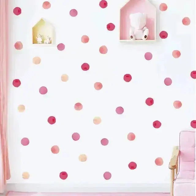 Watercolor Polka Dot Wall Stickers for Fun Spaces - Easy do Wall do