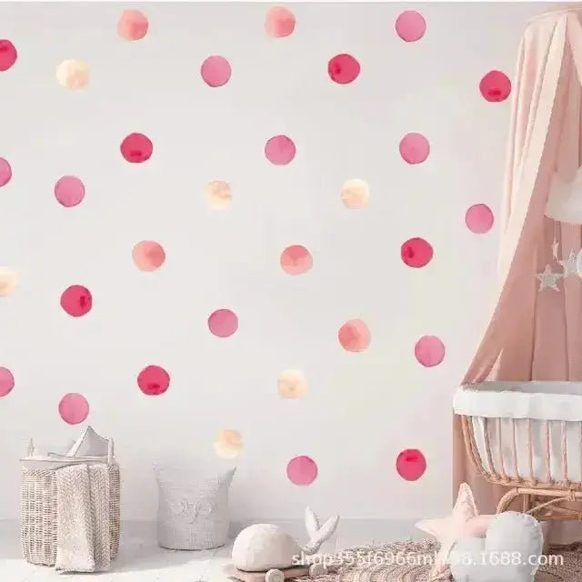 Watercolor Polka Dot Wall Stickers for Fun Spaces - Easy do Wall do