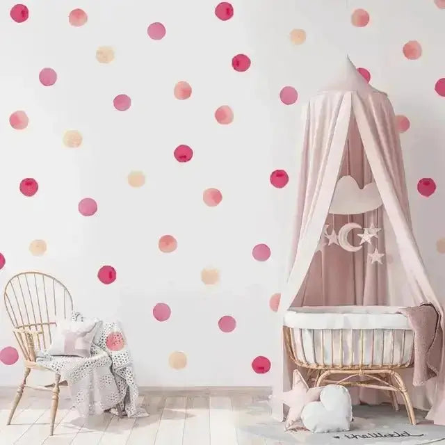 Watercolor Polka Dot Wall Stickers for Fun Spaces - Easy do Wall do