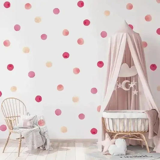 Watercolor Polka Dot Wall Stickers for Fun Spaces - Easy do Wall do