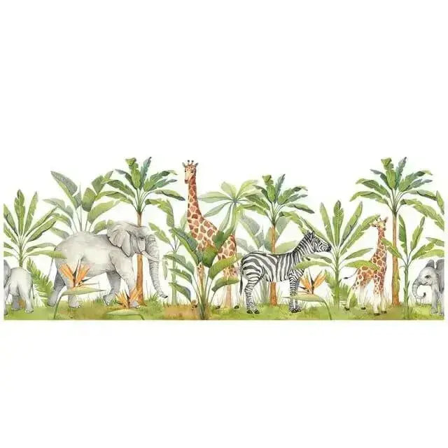 Watercolor Safari Wall Stickers for Elegant Spaces - Easy do Wall do