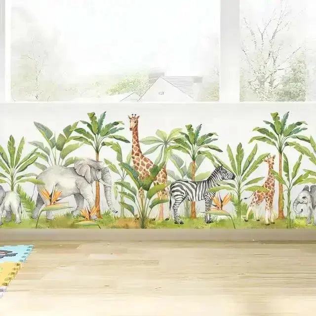 Watercolor Safari Wall Stickers for Elegant Spaces - Easy do Wall do