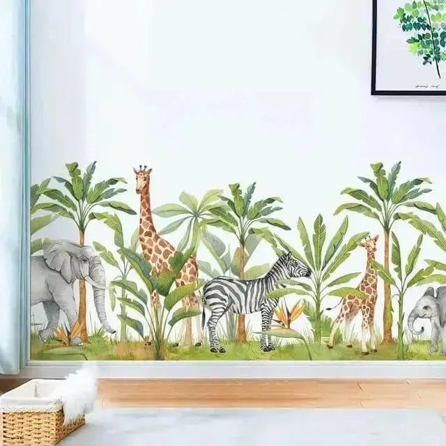 Watercolor Safari Wall Stickers for Elegant Spaces - Easy do Wall do