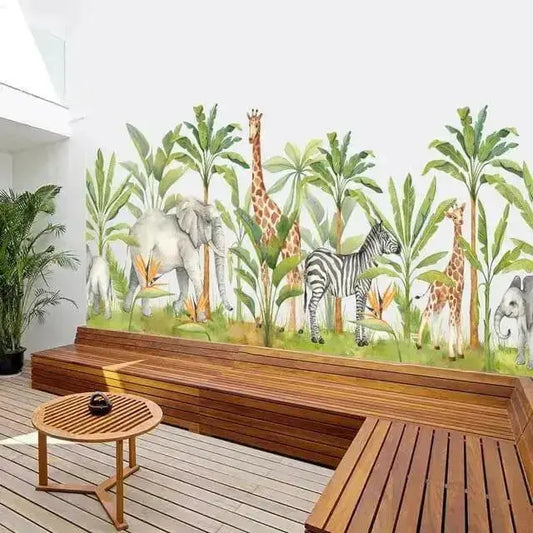 Watercolor Safari Wall Stickers for Elegant Spaces - Easy do Wall do