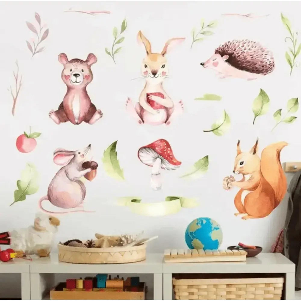 Whimsical Woodland Animal Wall Stickers for Kids and Nurseries - Easy do Wall do