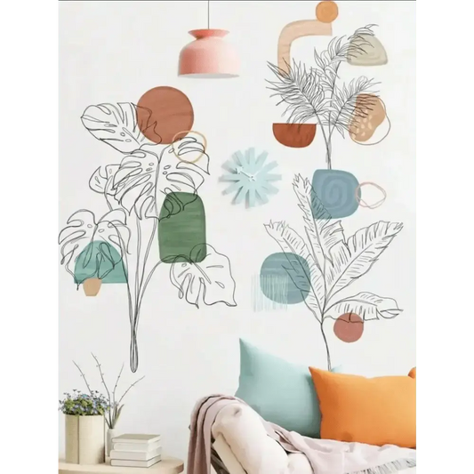 Abstract Tropical Leaf Wallpaper Stickers for Modern Spaces - Easy do Wall do