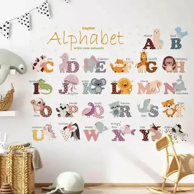 Animal Alphabet Wall Stickers for Fun and Learning in Kids' Rooms - Easy do Wall do