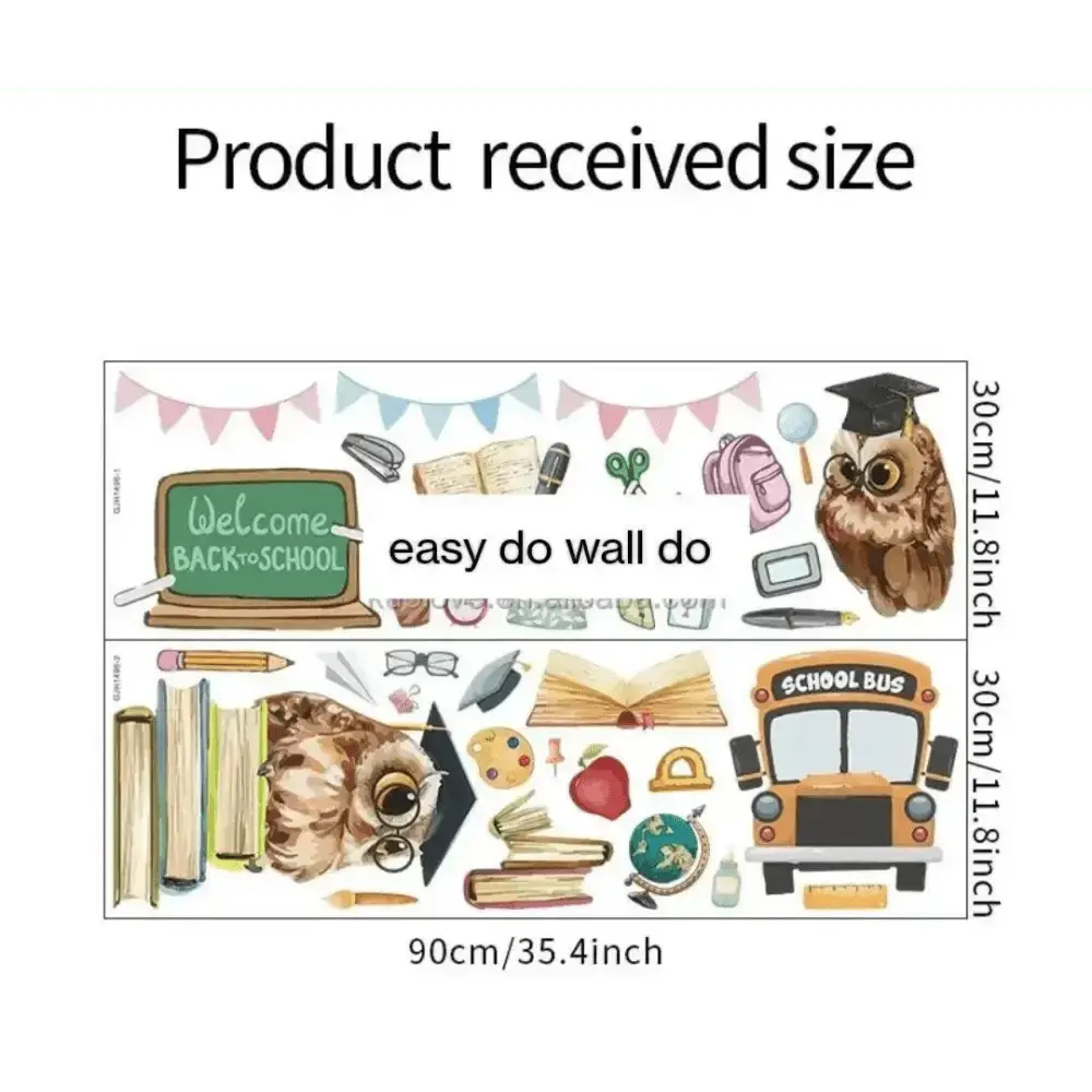 Back - to - School Owl Fun Wall Stickers for Classrooms - Easy do Wall do