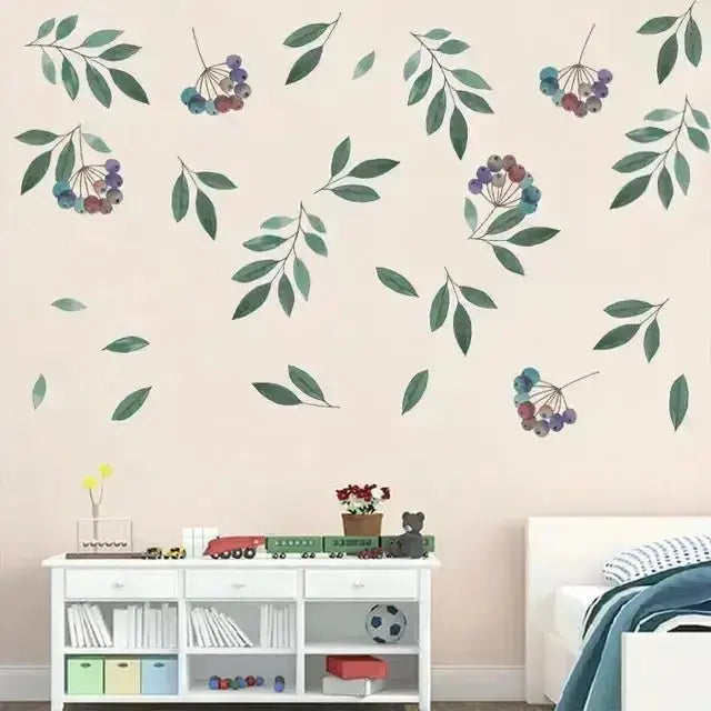 Berry Branch Wall Sticker Set for Elegant Spaces - Easy do Wall do