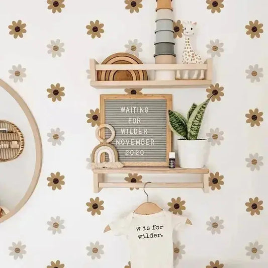 Boho Daisy Wall Stickers - Modern Floral Wall Art - Easy do Wall do
