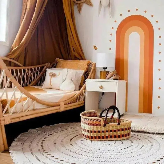 Boho Dotted Rainbow Wall Decal - Modern and Cozy Room Decor - Easy do Wall do