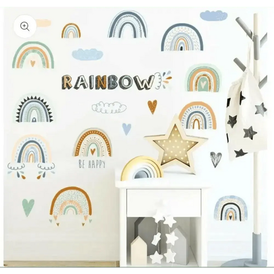 Boho Rainbow Wall Sticker Set for Stylish Spaces - Easy do Wall do