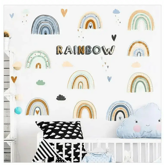 Boho Rainbow Wall Stickers for Cozy Kids' Rooms - Easy do Wall do