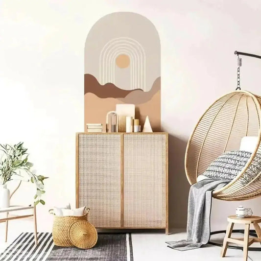 Boho Sunset Arch Wall Decal - Modern and Minimalistic Home Decor - Easy do Wall do