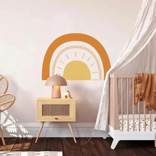 Boho Sunshine & Rainbow Wall Decals - Nursery Decor - Easy do Wall do