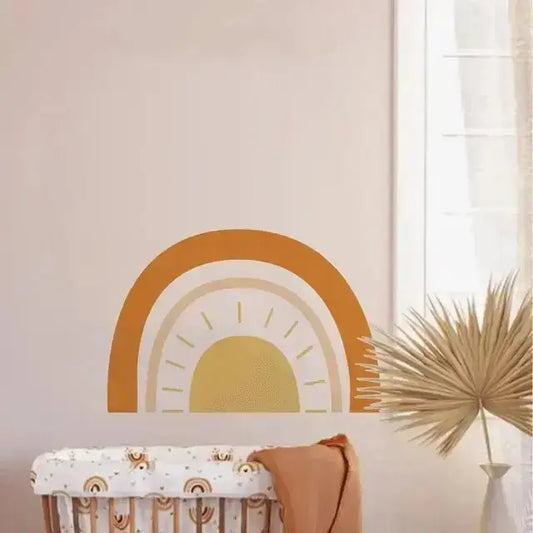 Boho Sunshine & Rainbow Wall Decals - Nursery Decor - Easy do Wall do