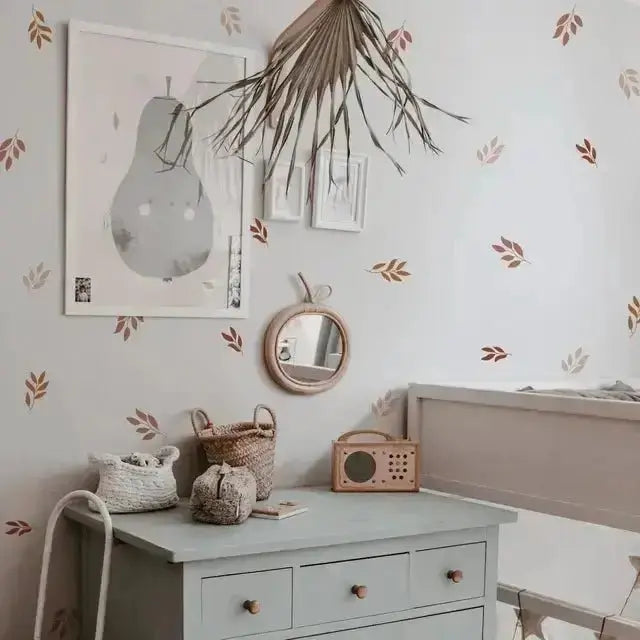 Botanical Leaf Wall Stickers - Modern Earth Tone Design - Easy do Wall do
