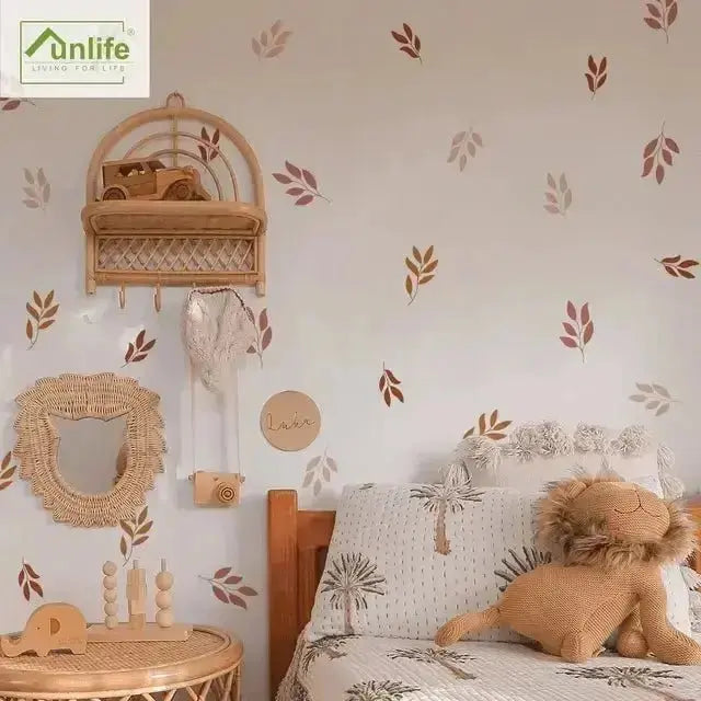 Botanical Leaf Wall Stickers - Modern Earth Tone Design - Easy do Wall do