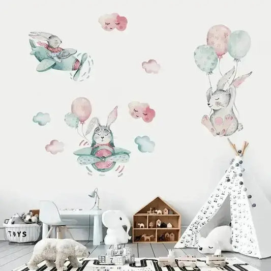 Bunny Wall Stickers - Playful and Whimsical Decor - Easy do Wall do