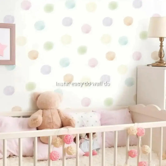 Candy Color Polka Dots Wall Stickers - Vibrant Wall Stickers for Fun Spaces - Easy do Wall do