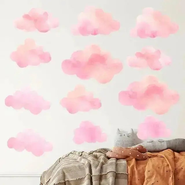 Creative Pink Cloud Wall Sticker for Kids - Easy do Wall do