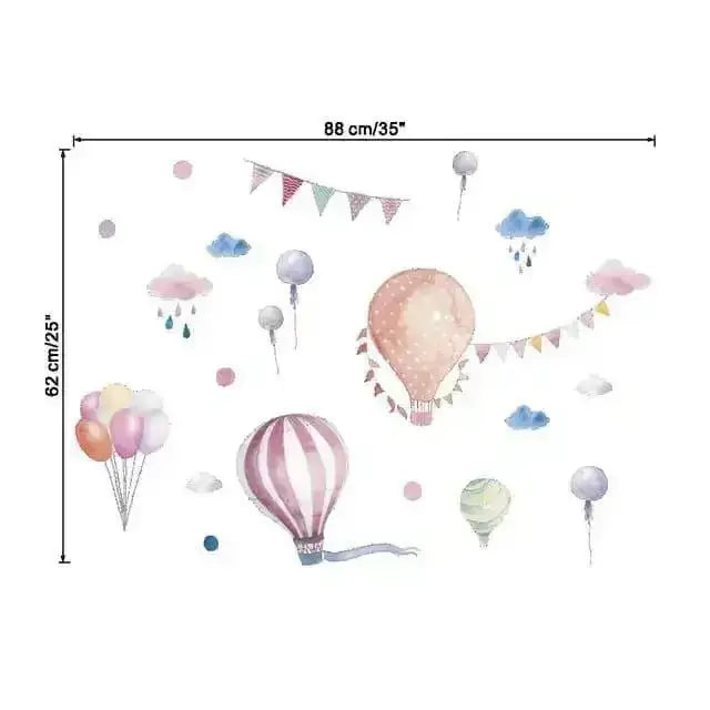 Dreamy Hot Air Balloon Wall Stickers - Easy do Wall do