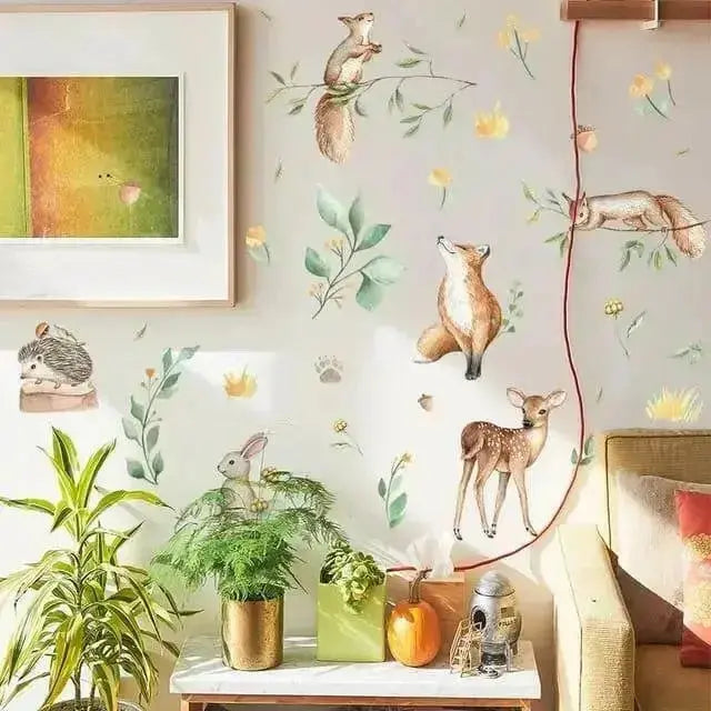 Enchanting Woodland Creatures Wallpaper Stickers for Kids - Easy do Wall do