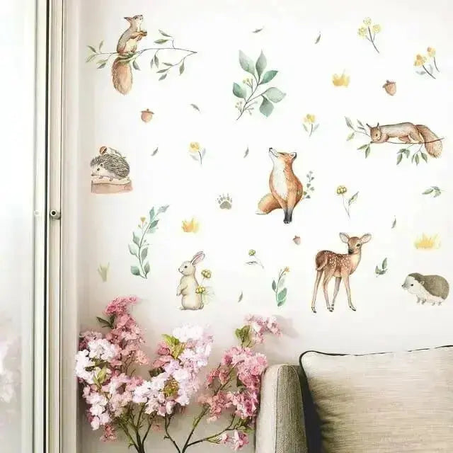 Enchanting Woodland Creatures Wallpaper Stickers for Kids - Easy do Wall do