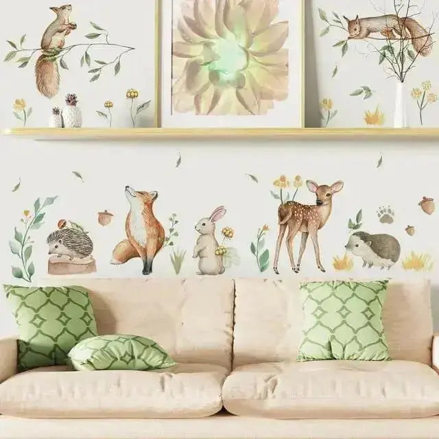 Enchanting Woodland Creatures Wallpaper Stickers for Kids - Easy do Wall do