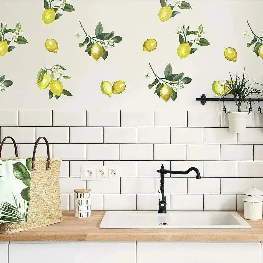 Fresh Lemon Wall Decals - Modern Kitchen & Home Decor - Easy do Wall do