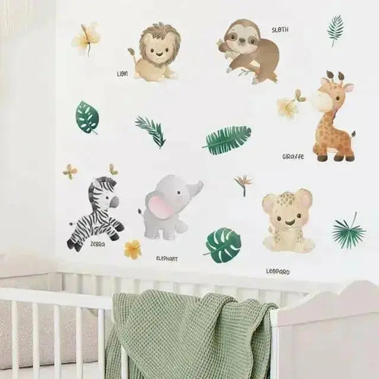 Jungle Animals Wall Stickers for Kids - Playful Room Decor - Easy do Wall do
