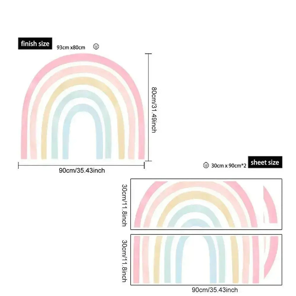 Pastel Rainbow Wall Stickers for Kids' Room - Easy do Wall do