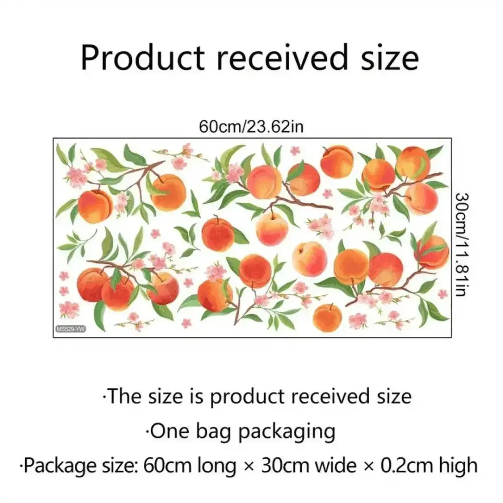 Peach and Floral Wall Stickers - Elegant and Natural Decor - Easy do Wall do