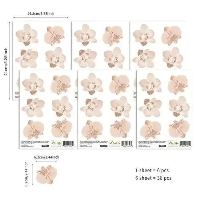 Peach Orchid Wall Stickers for Elegant Spaces - Easy do Wall do