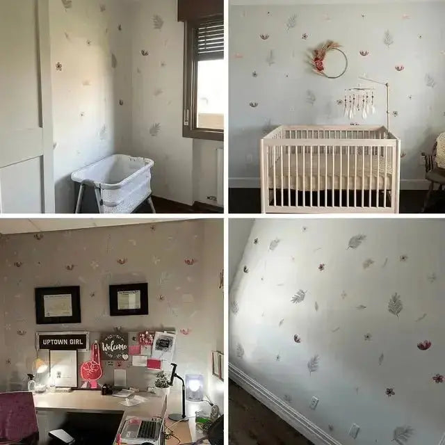 Pink Floral Wall Stickers - Delicate and Stylish Decor - Easy do Wall do